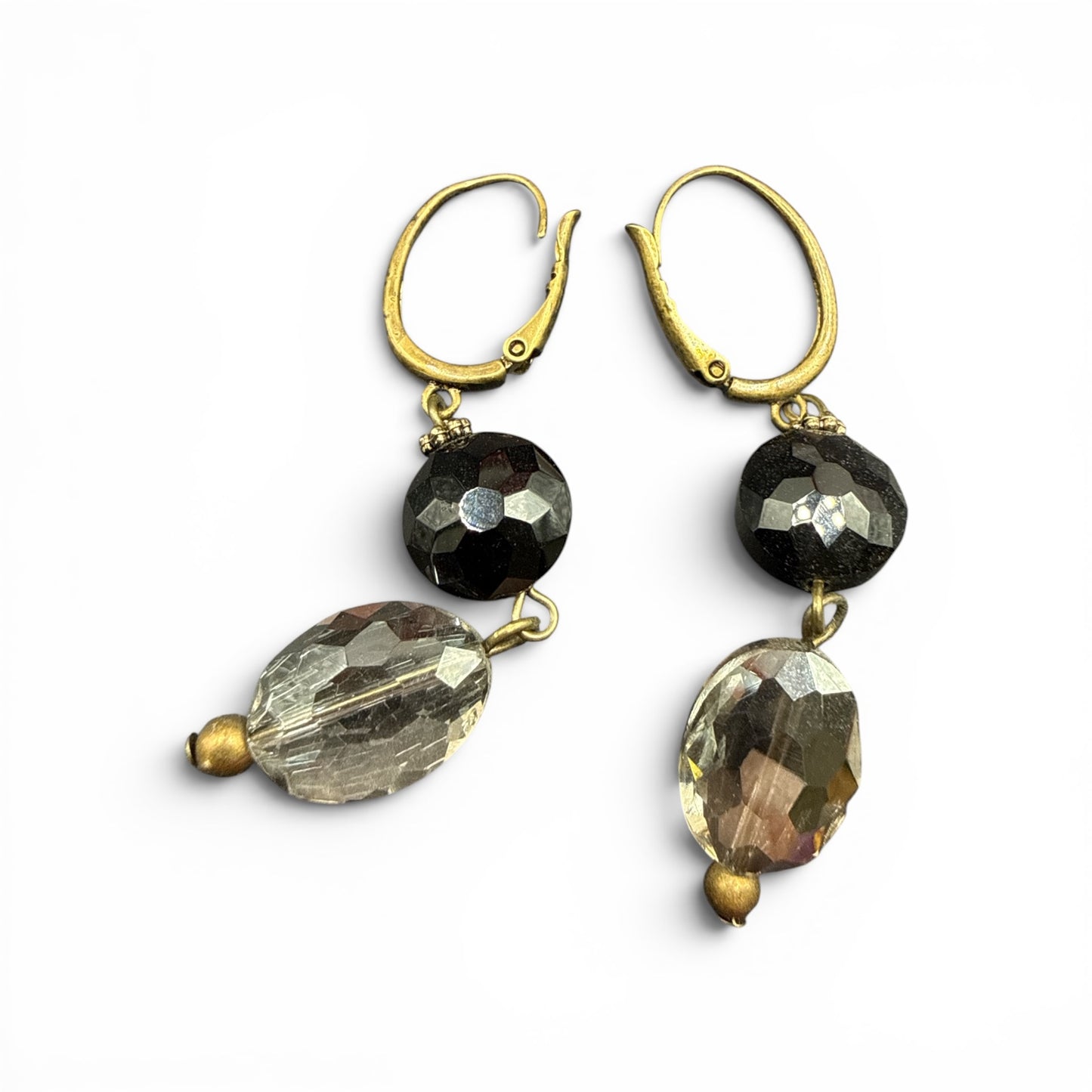L&F black Crystal earrings
