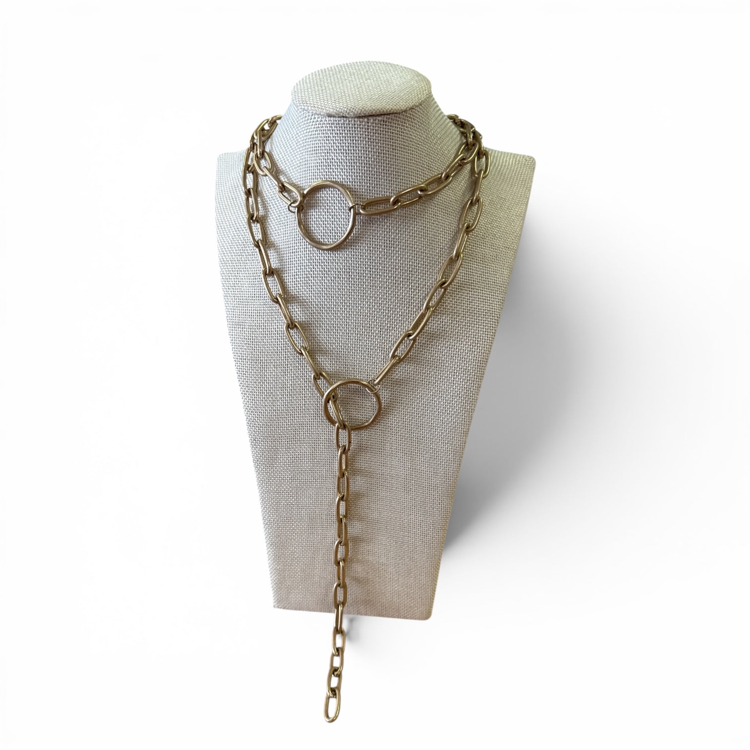 Golden Chain Lariat necklace