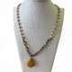 Cream and brown Stone Necklace