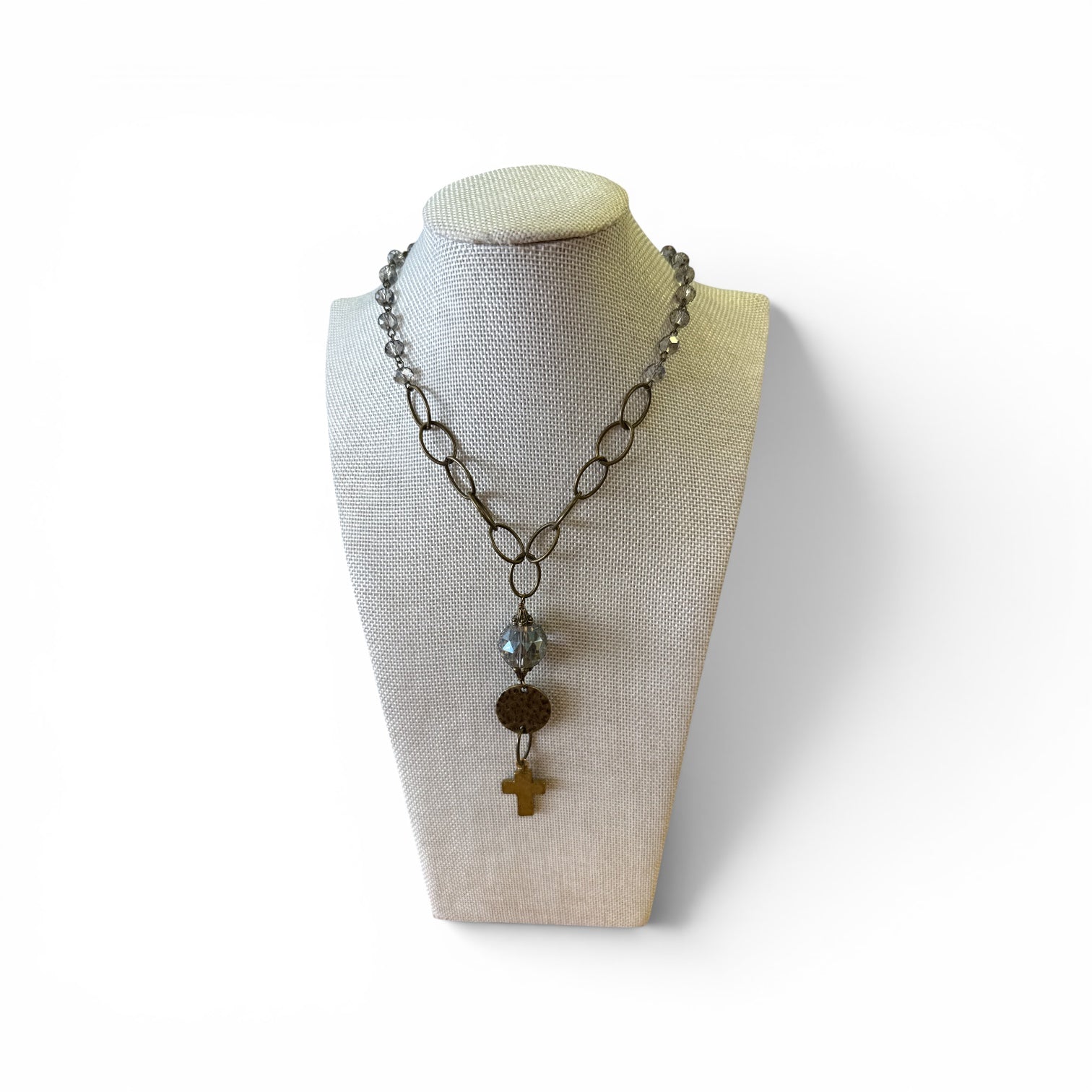Crystal Charm long necklace