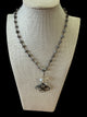 Smokey pearl Clover Crystal Necklace