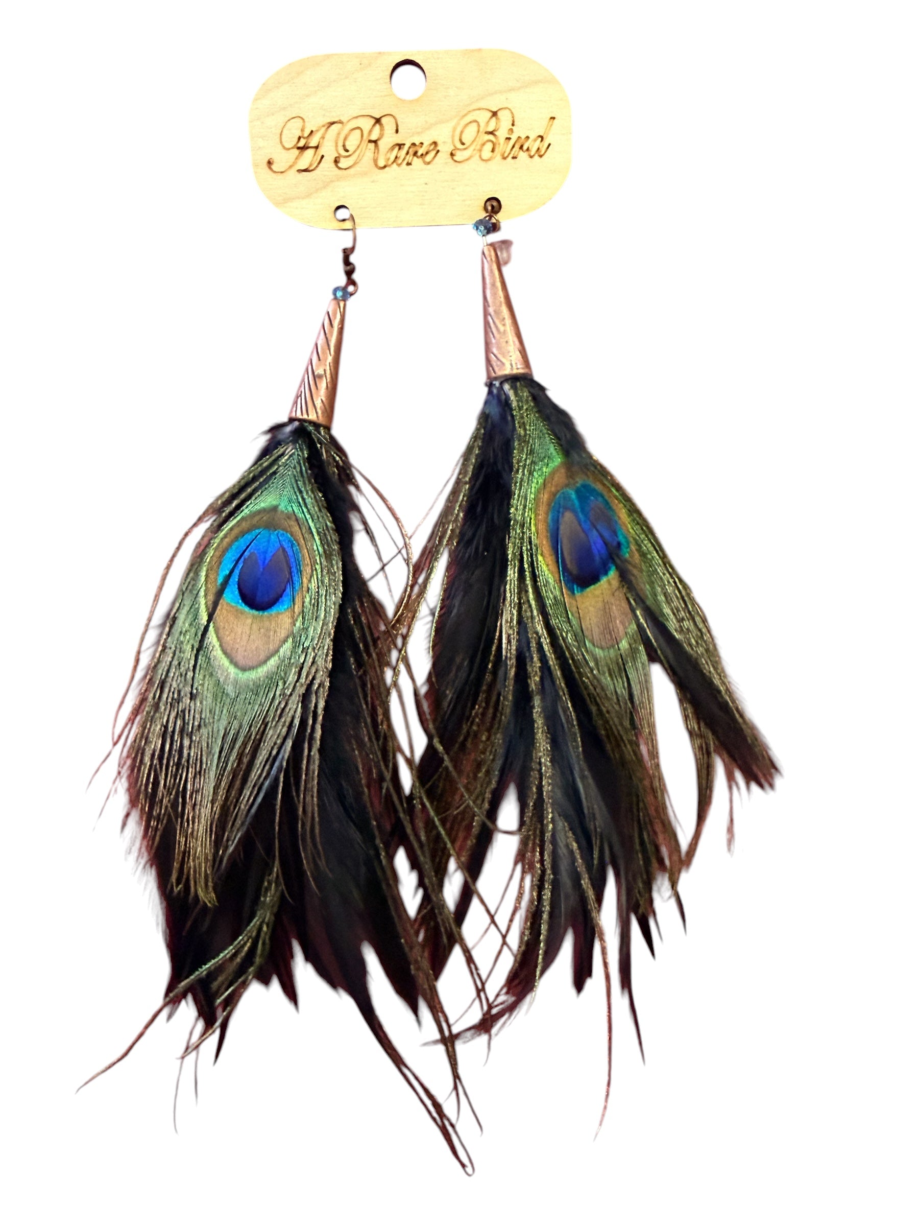 Feather Peacock Earrings