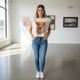 Highland Cow Jewel Crop Tee