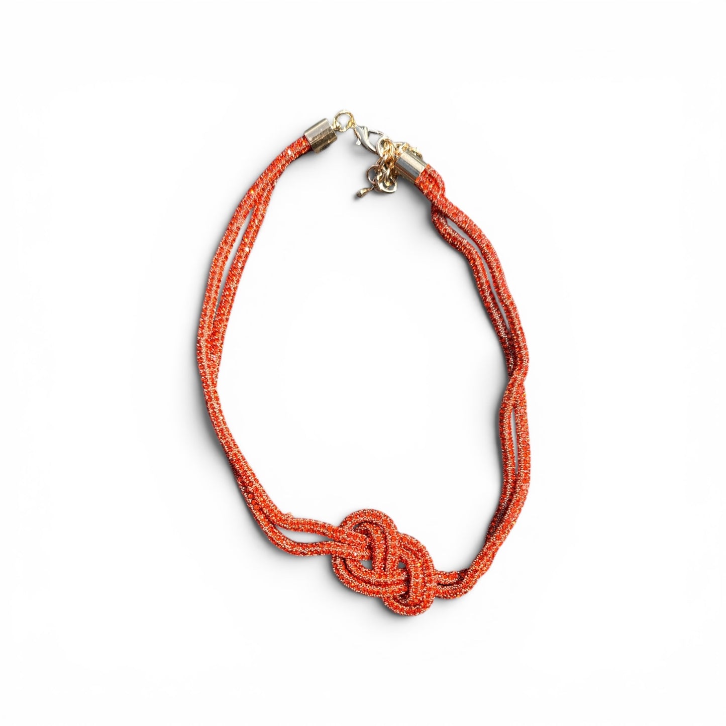 Alice Orange Knot Necklace