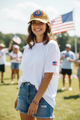 Alice red white and blue mustard Cap