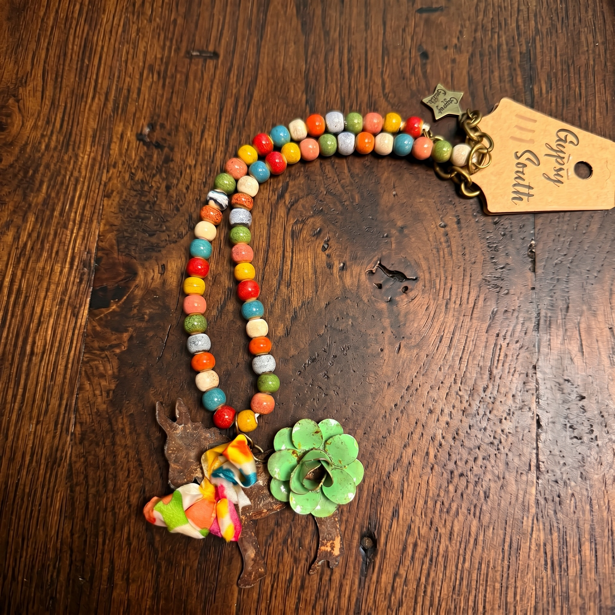 Gypsy South Multi Color Donkey necklace