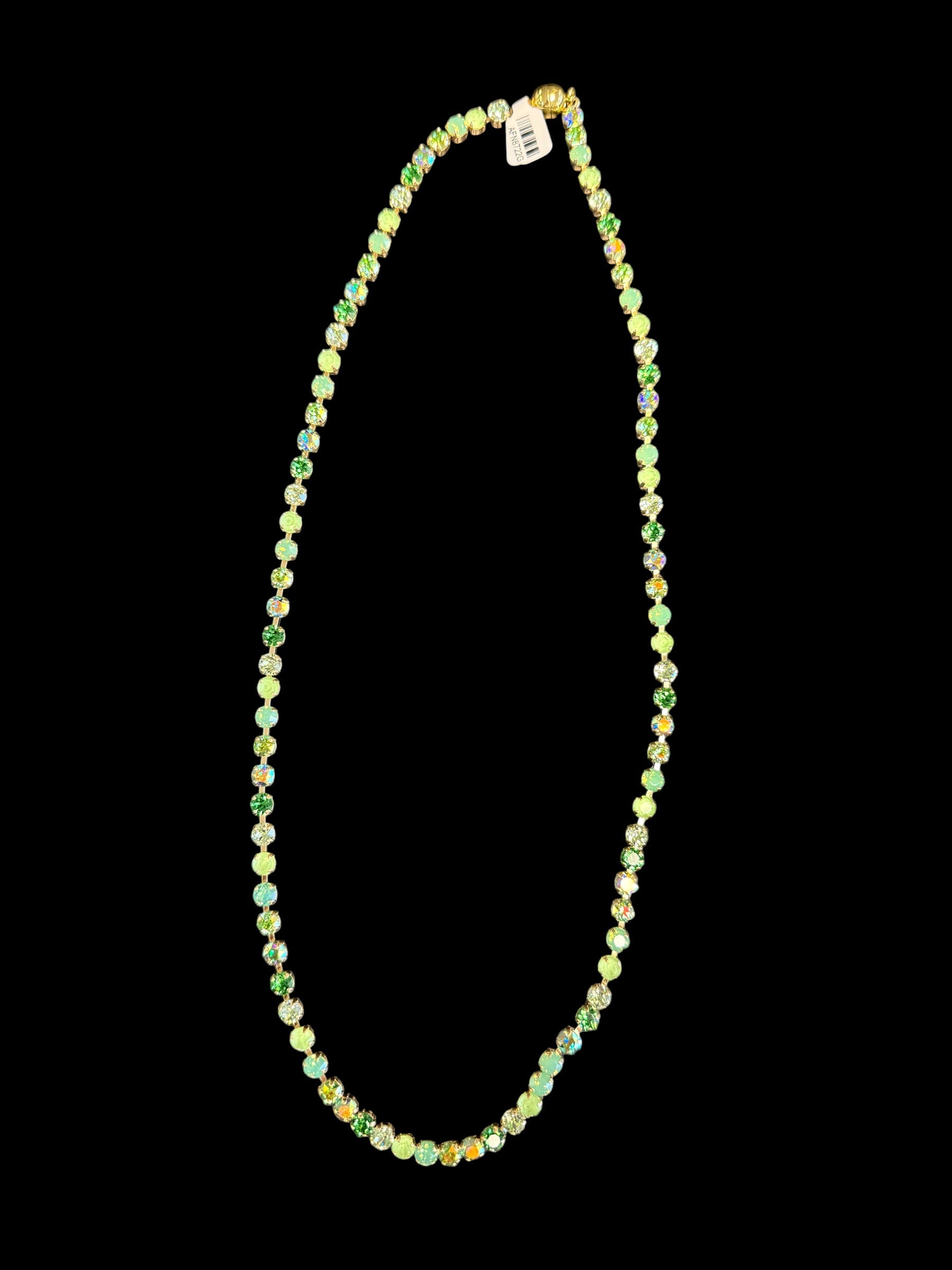 Green or Pink Multi Crystal Necklace