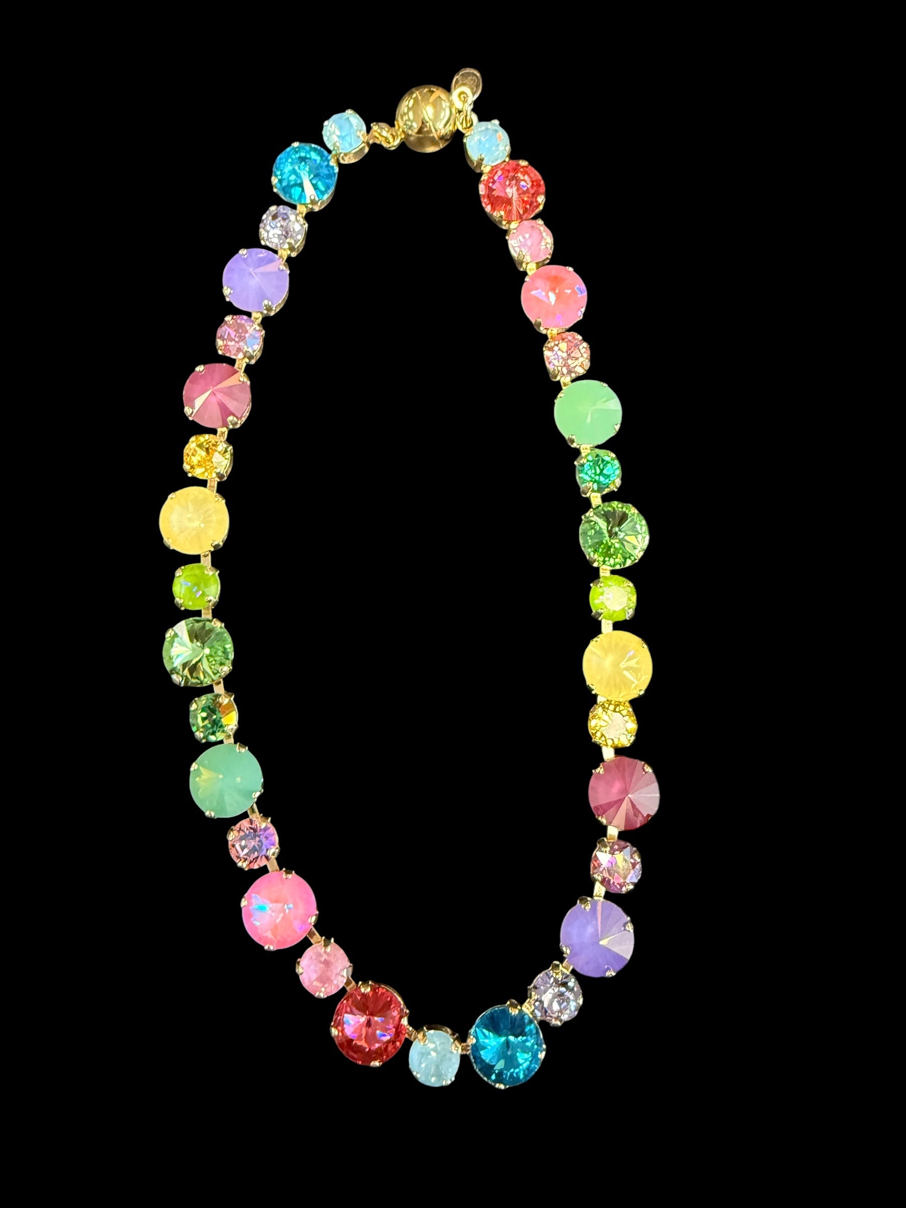 Vibrant Multi Color Australian Crystal Necklace