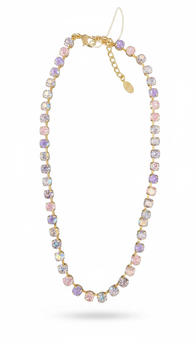 Mini Australian Crystal Lilac Necklace