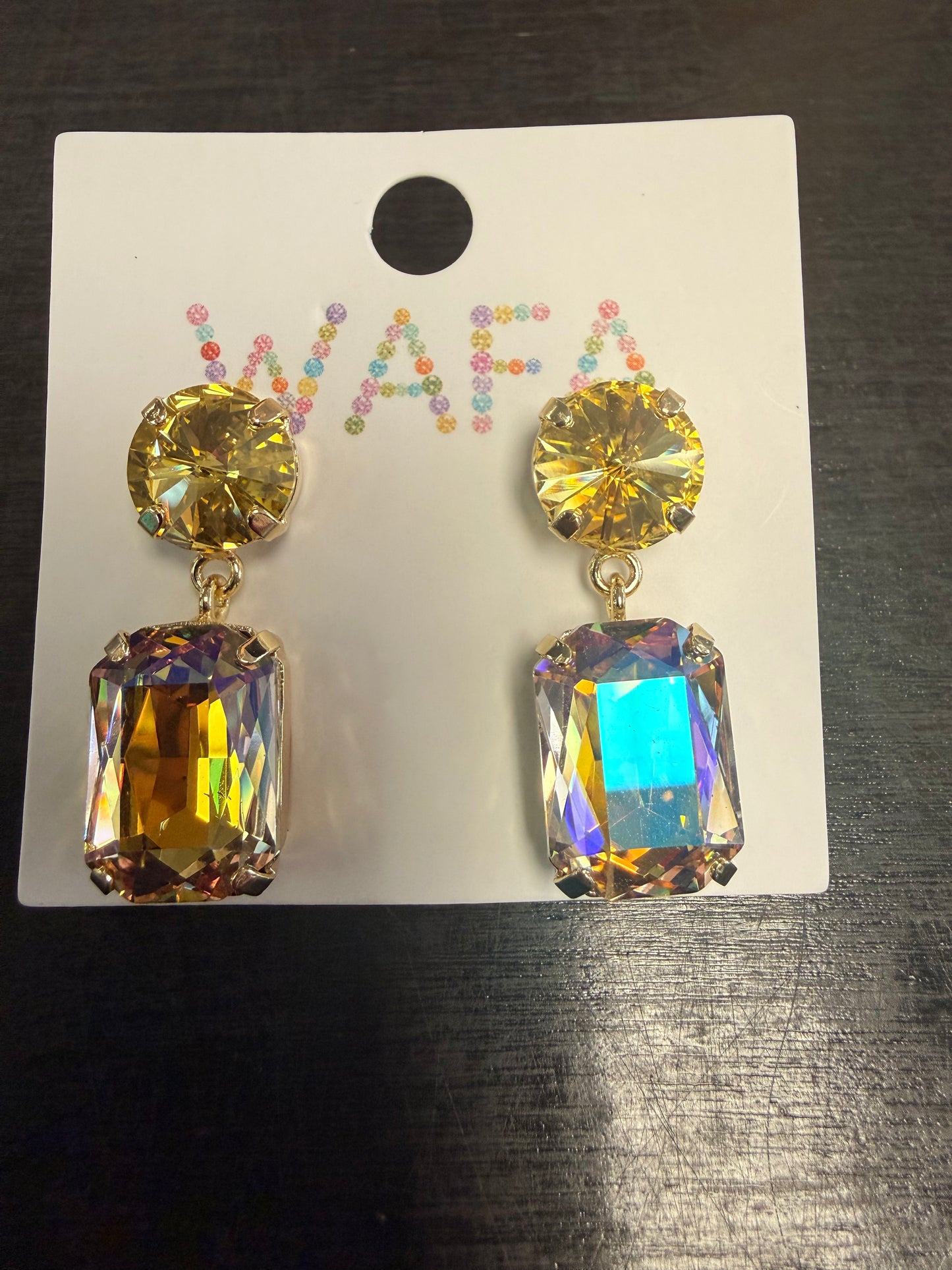 Australian Crystal Round Drop Earrings