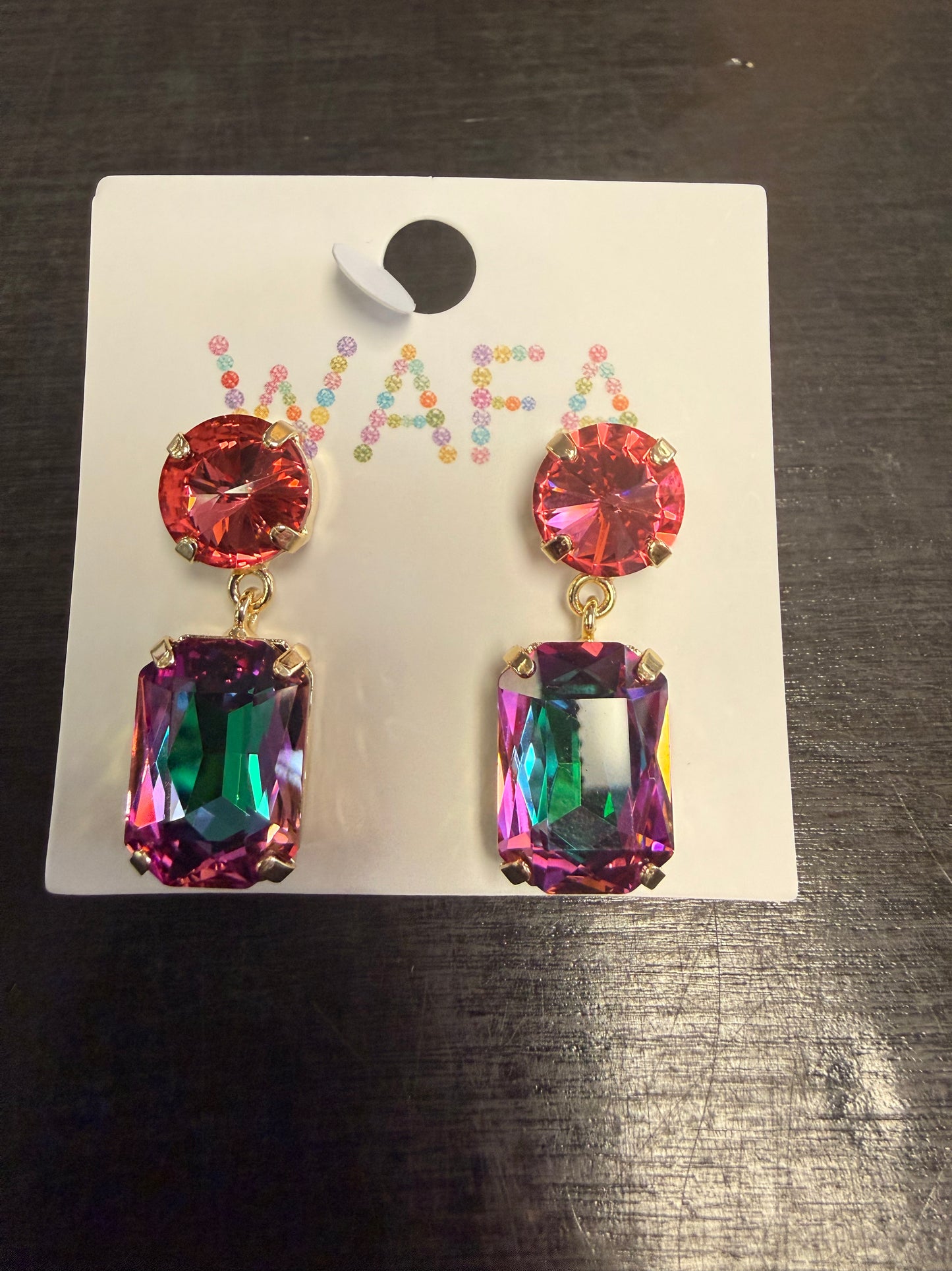 Australian Crystal Round Drop Earrings