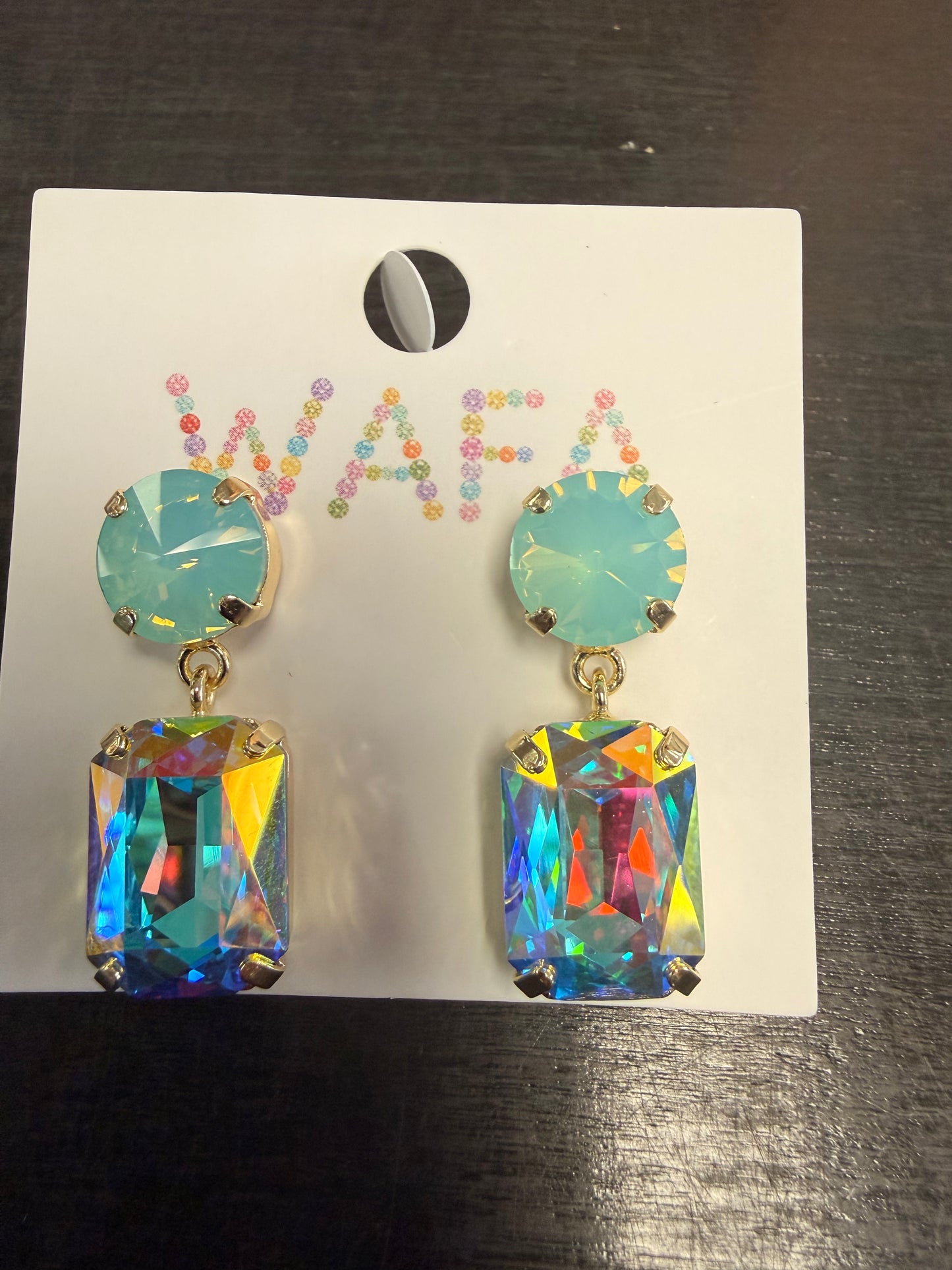 Australian Crystal Round Drop Earrings