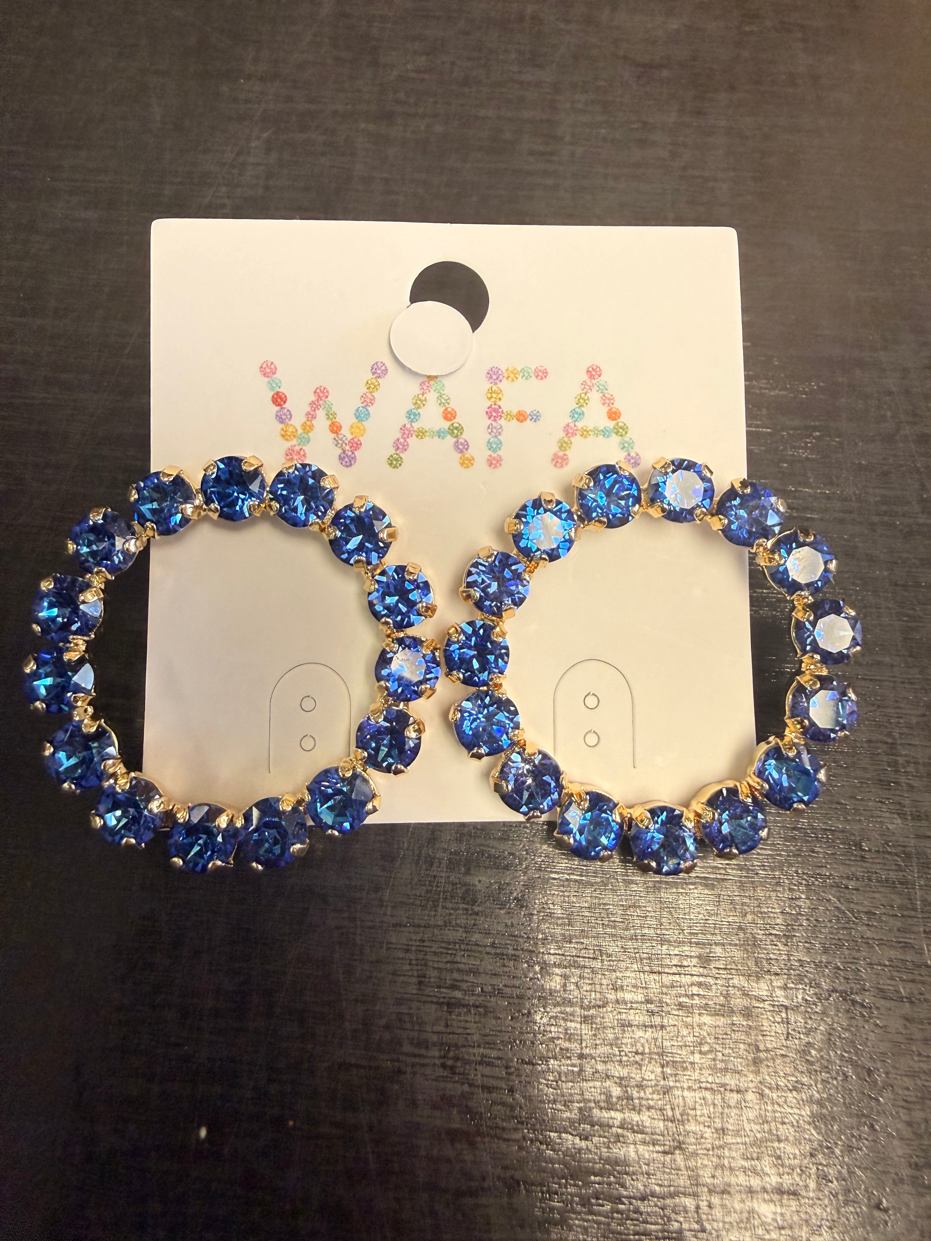 Australian Crystal Big Circle Earrings