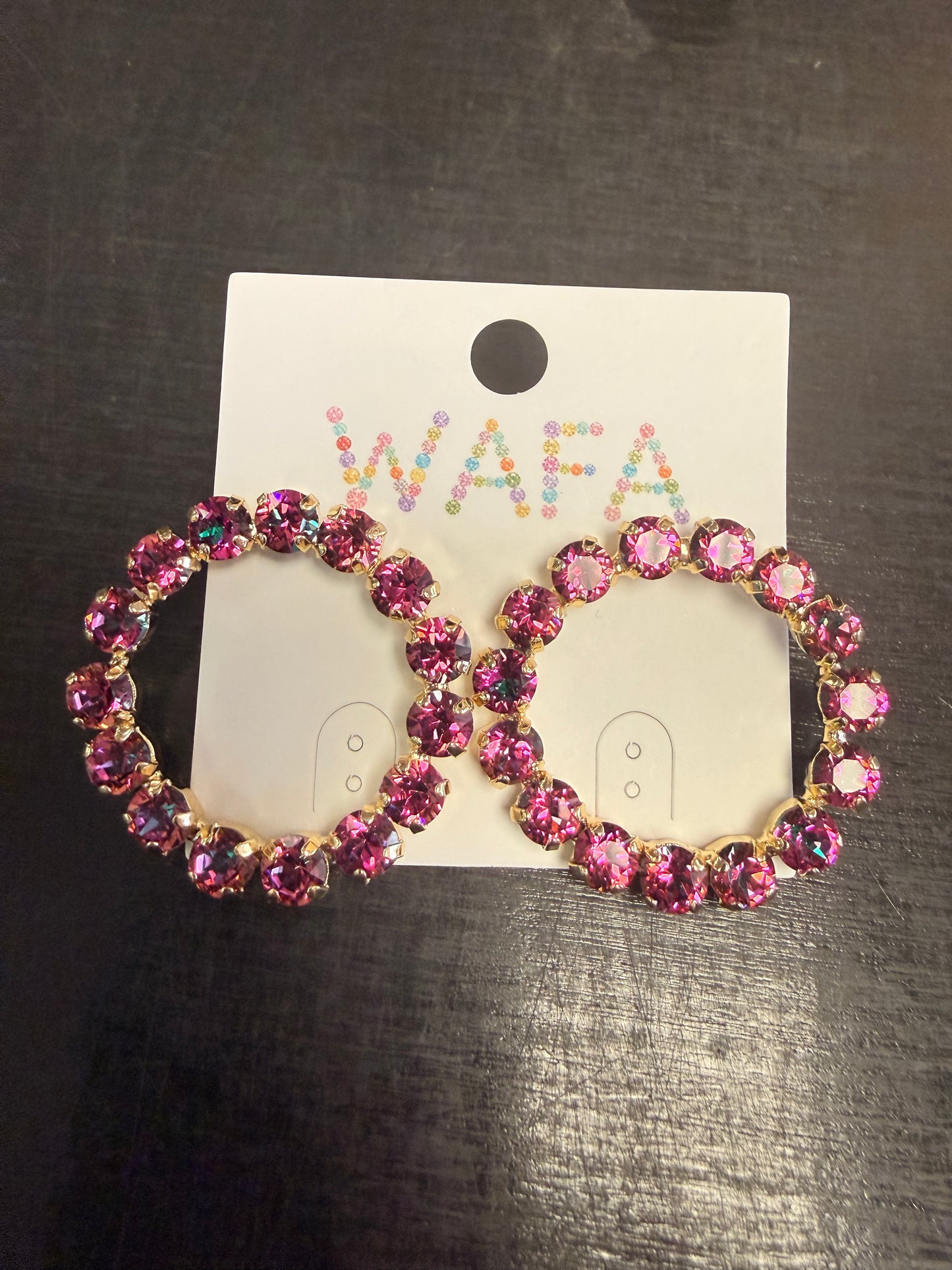 Australian Crystal Big Circle Earrings