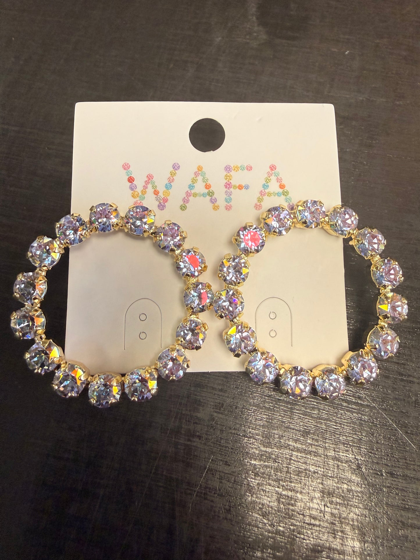 Australian Crystal Big Circle Earrings