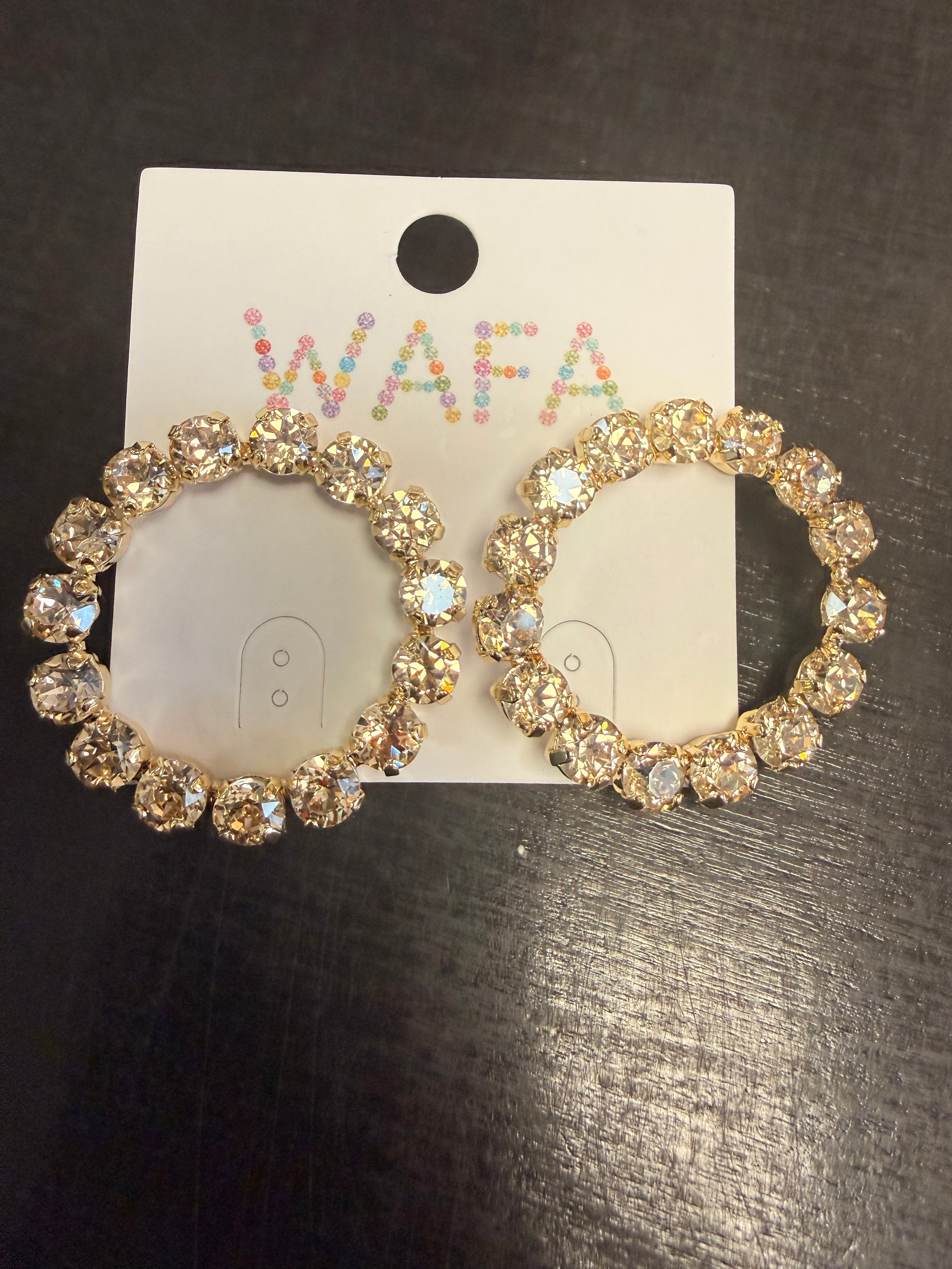 Australian Crystal Big Circle Earrings