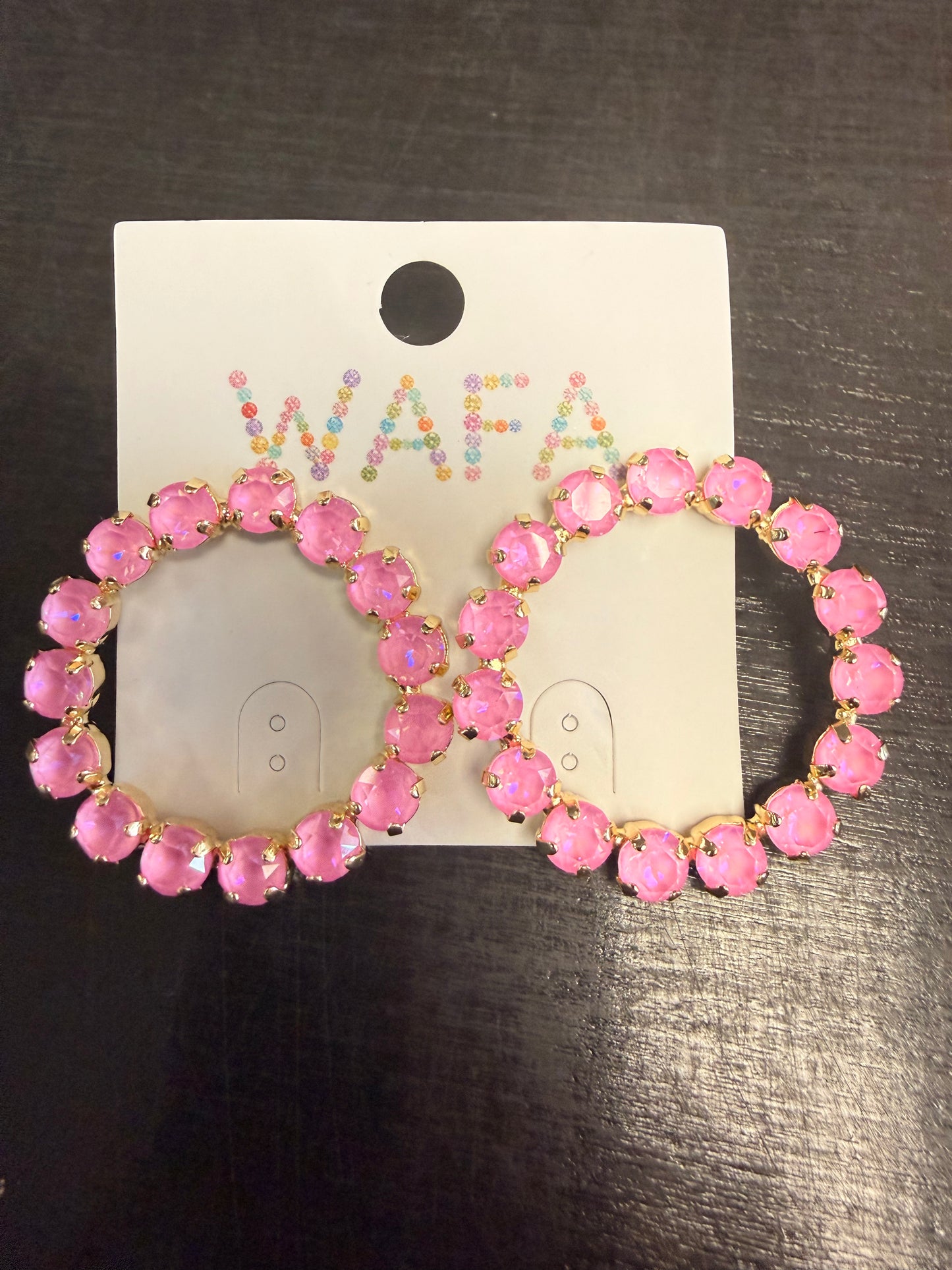 Australian Crystal Big Circle Earrings