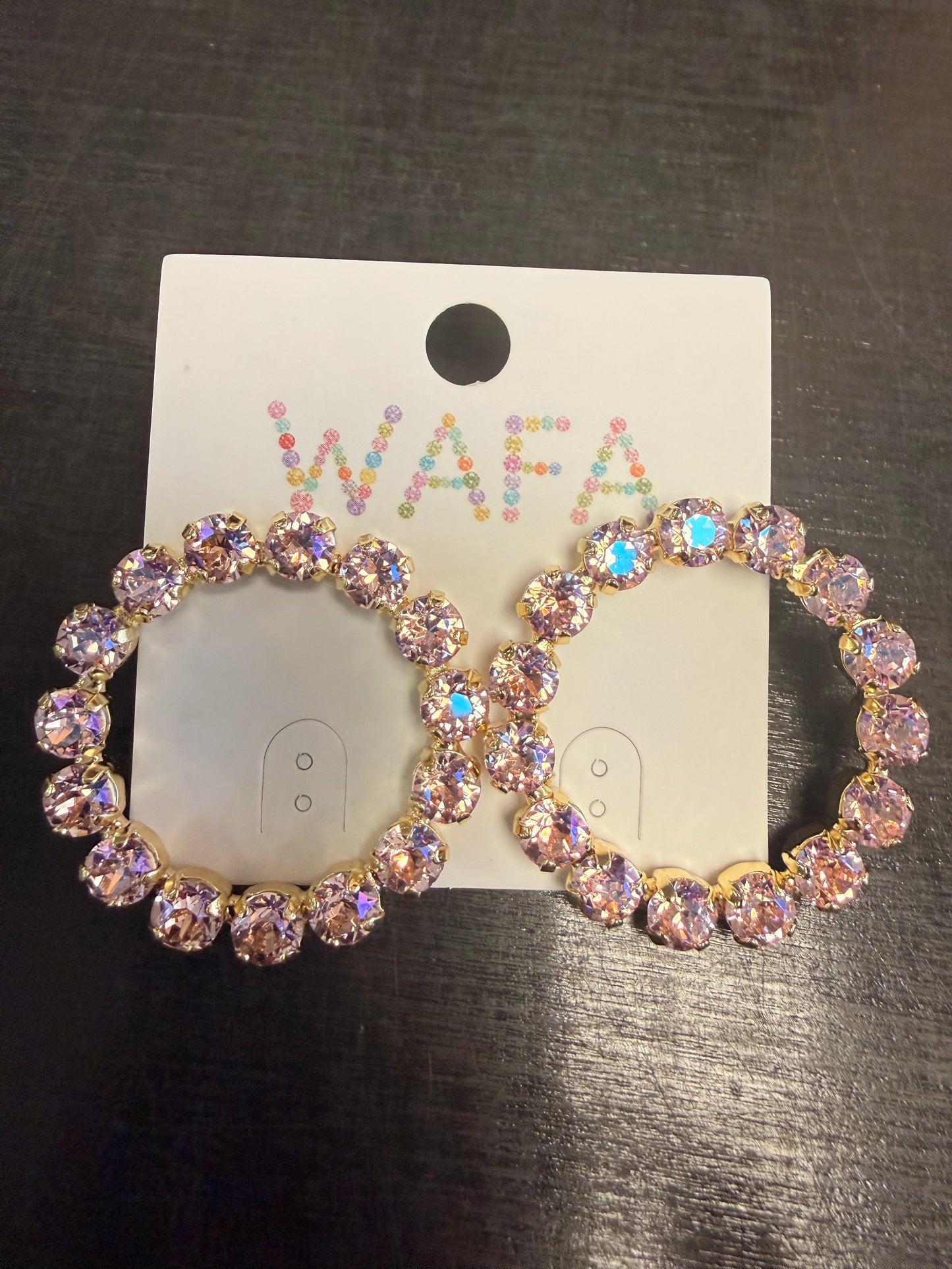 Australian Crystal Big Circle Earrings