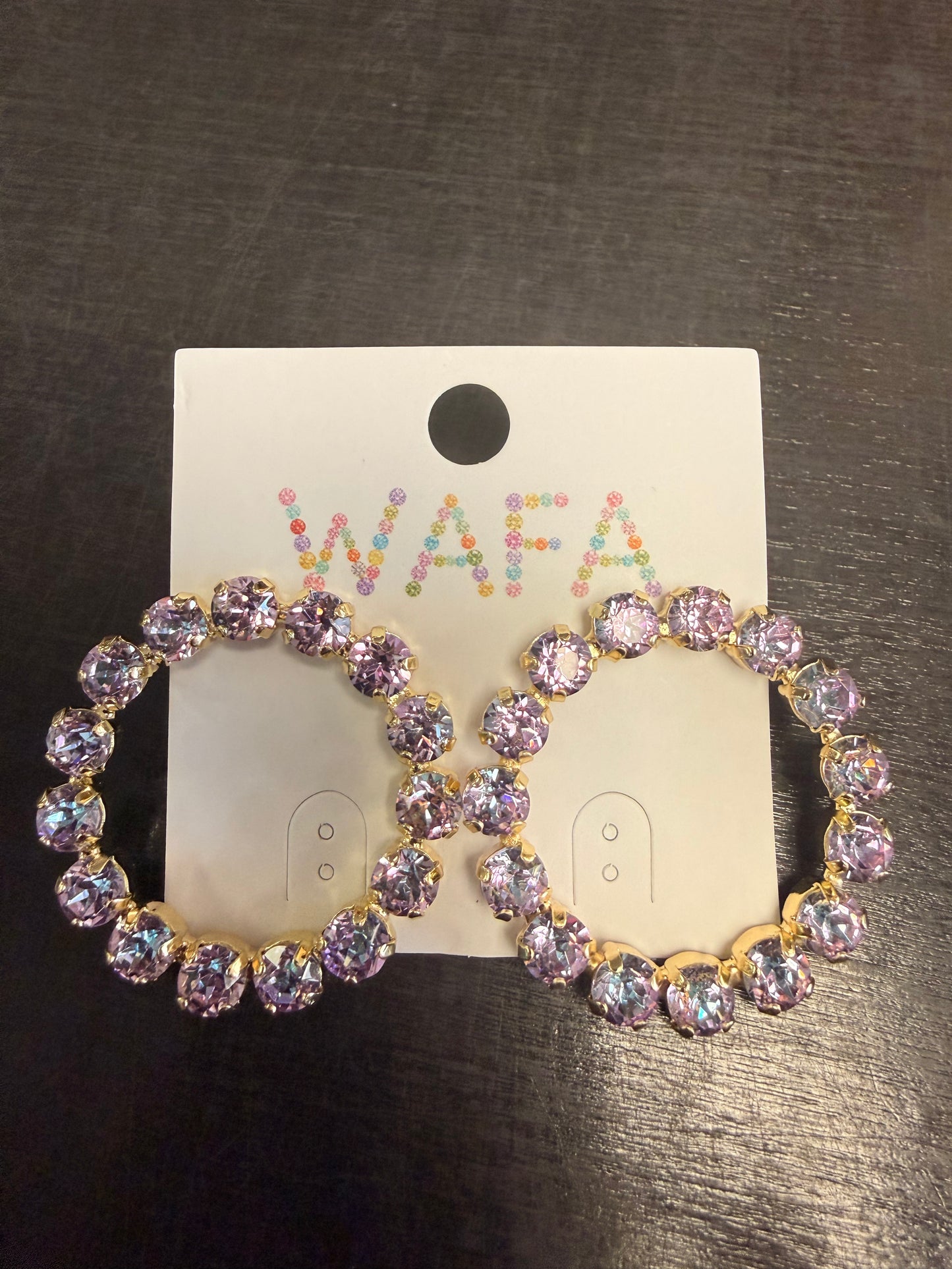 Australian Crystal Big Circle Earrings