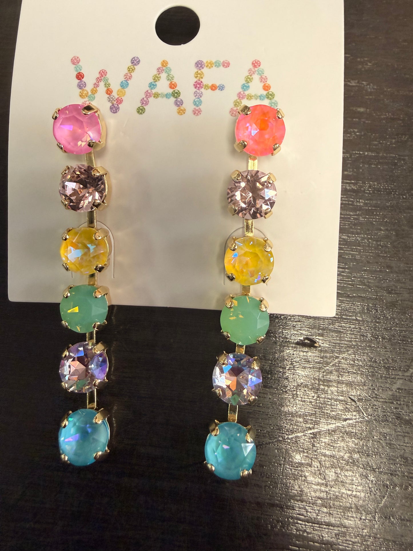 6-Circle Drop Earrings