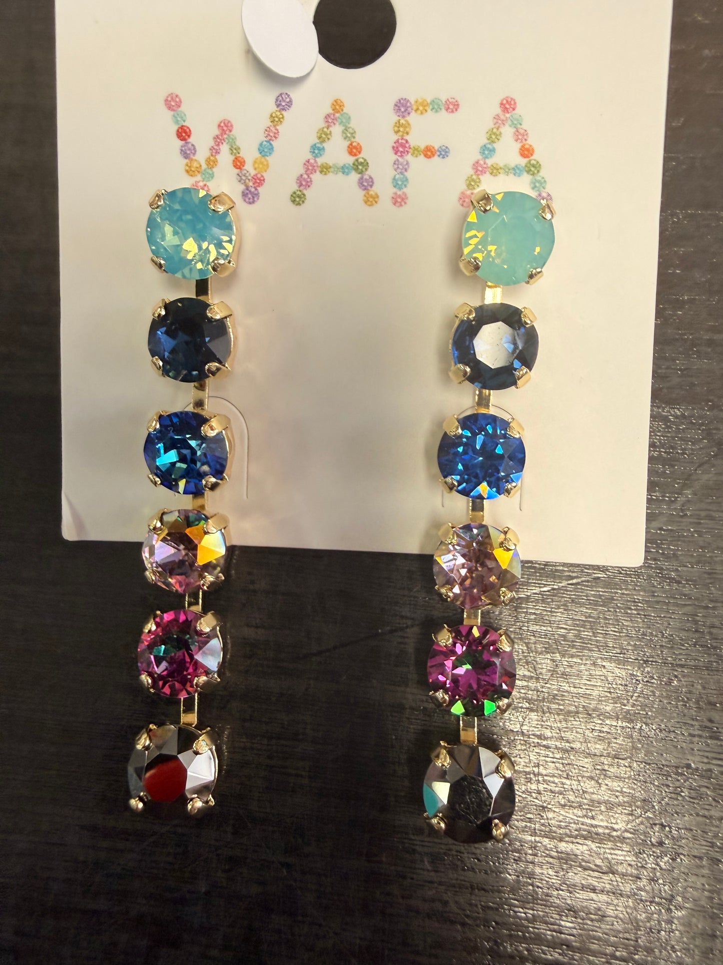 6-Circle Drop Earrings