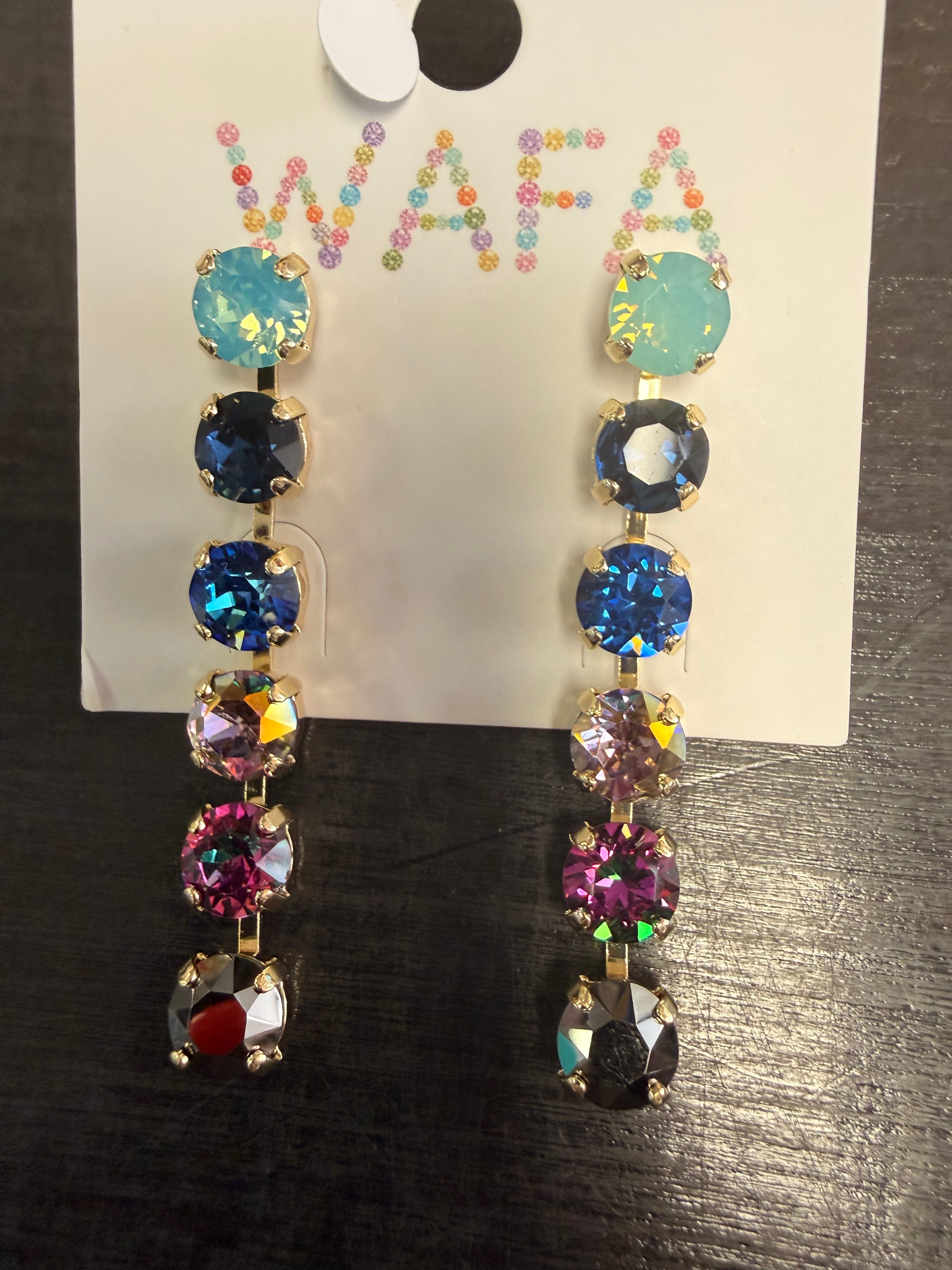 6-Circle Drop Earrings