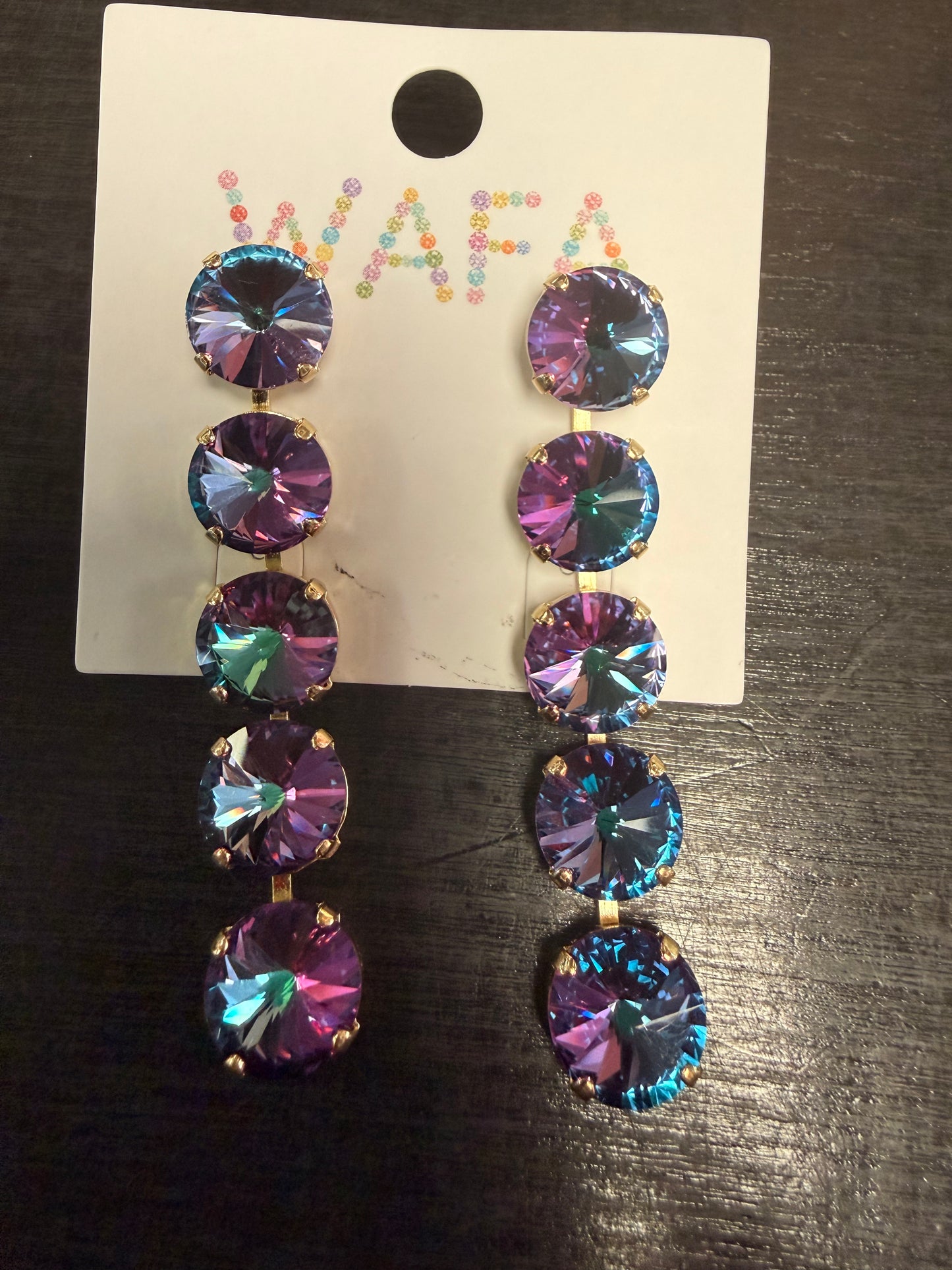 Australian Crystal Large Circle Earrings
