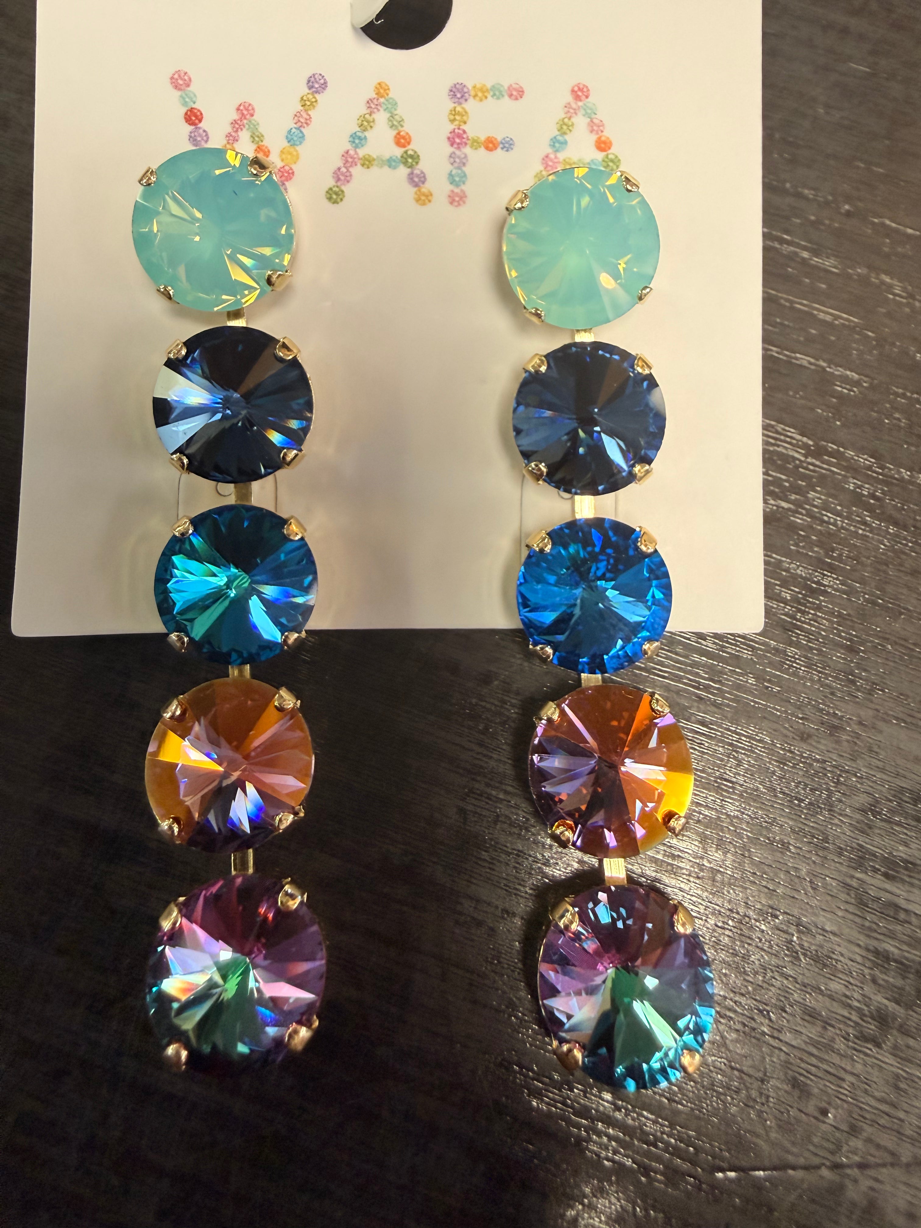 Australian Crystal Large Circle Earrings