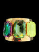 Hammered Australian Crystal Wide Cuff