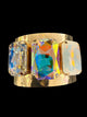 Hammered Australian Crystal Wide Cuff