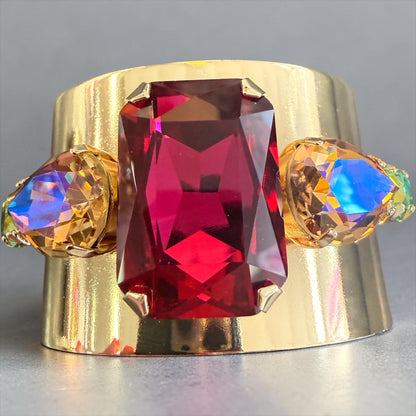 Australian Crystal Wide Cuff Bracelet