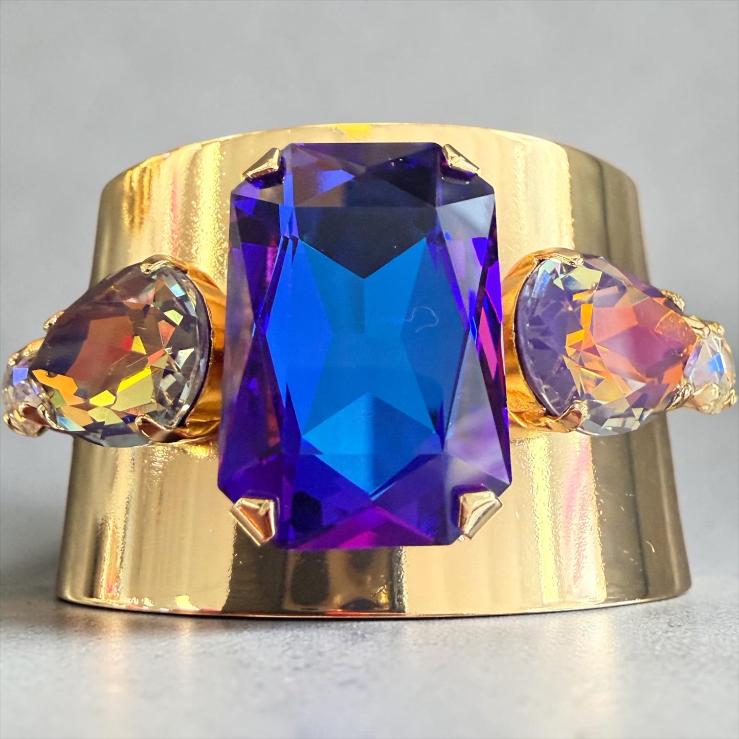 Australian Crystal Wide Cuff Bracelet