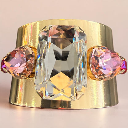 Australian Crystal Wide Cuff Bracelet