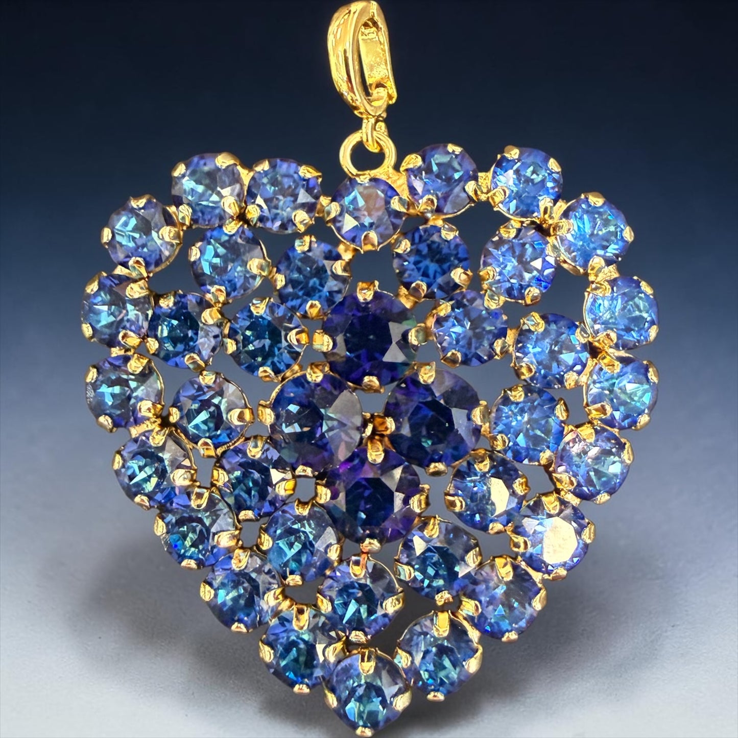 Large Australian Crystal Heart Charm