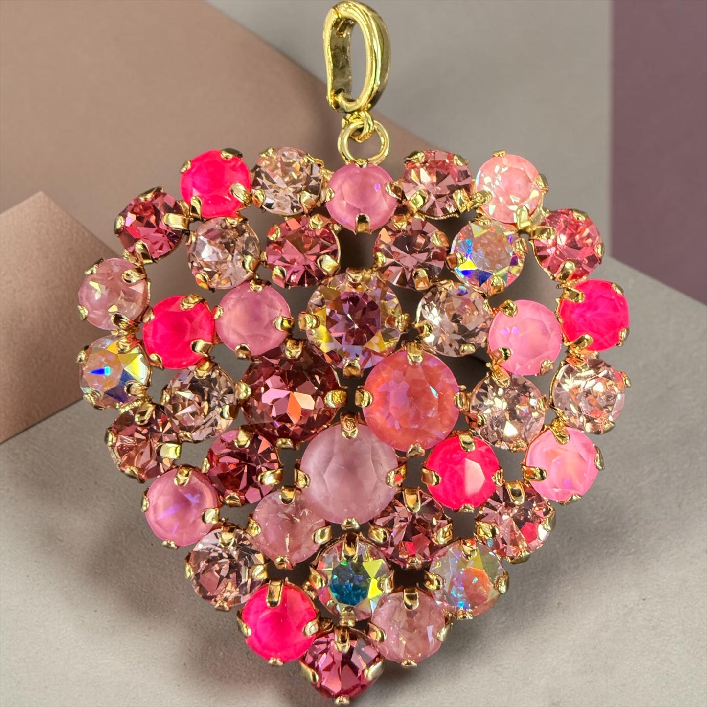 Large Australian Crystal Heart Charm