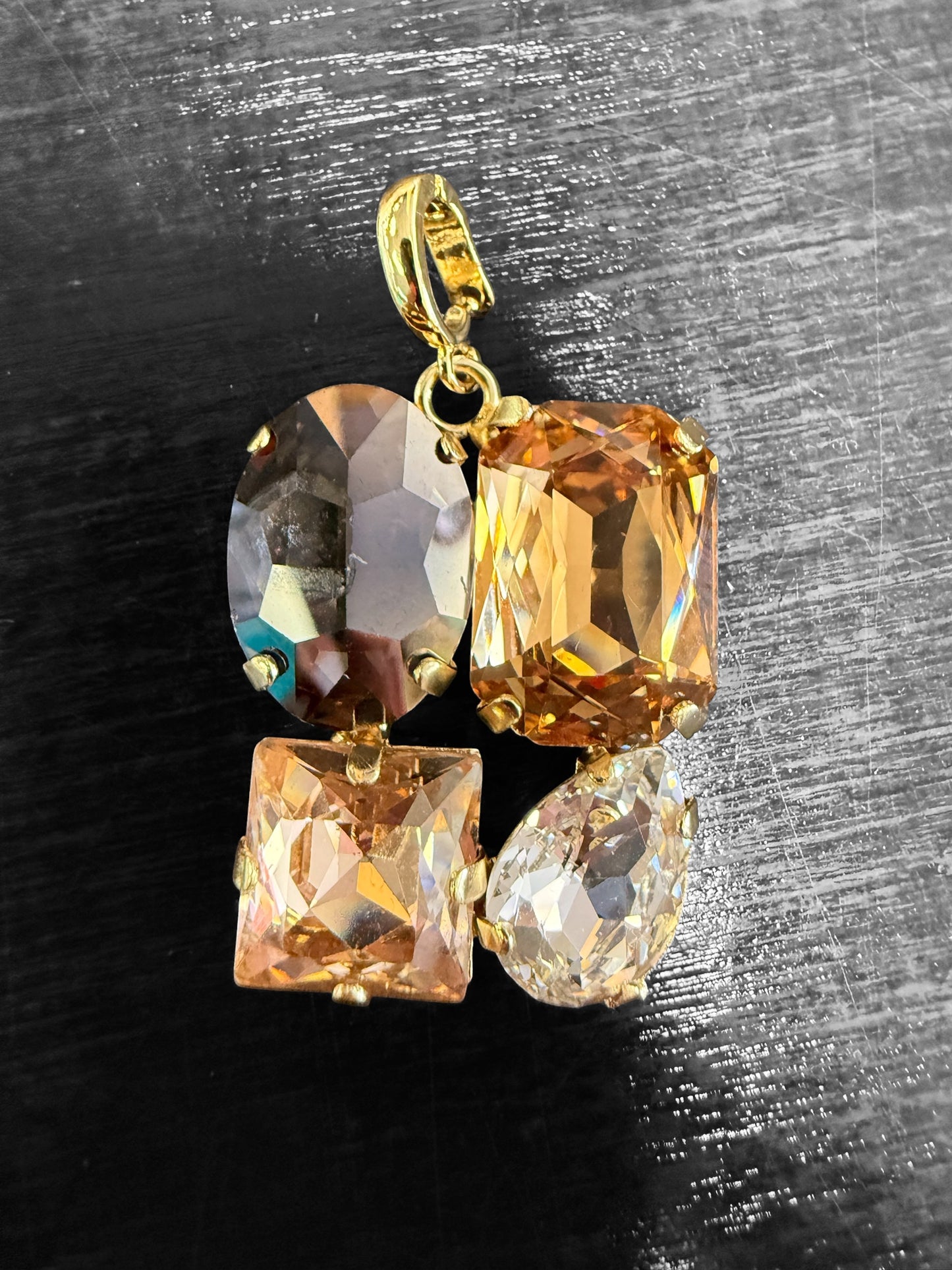 Multi-Color Australian Crystal Square Charm