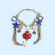 Gypsy South red white blue charm necklace