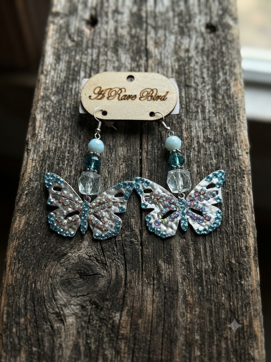 A Rare Bird Butterfly Earings