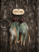 A Rare Bird Crown Rose Feather Earrings