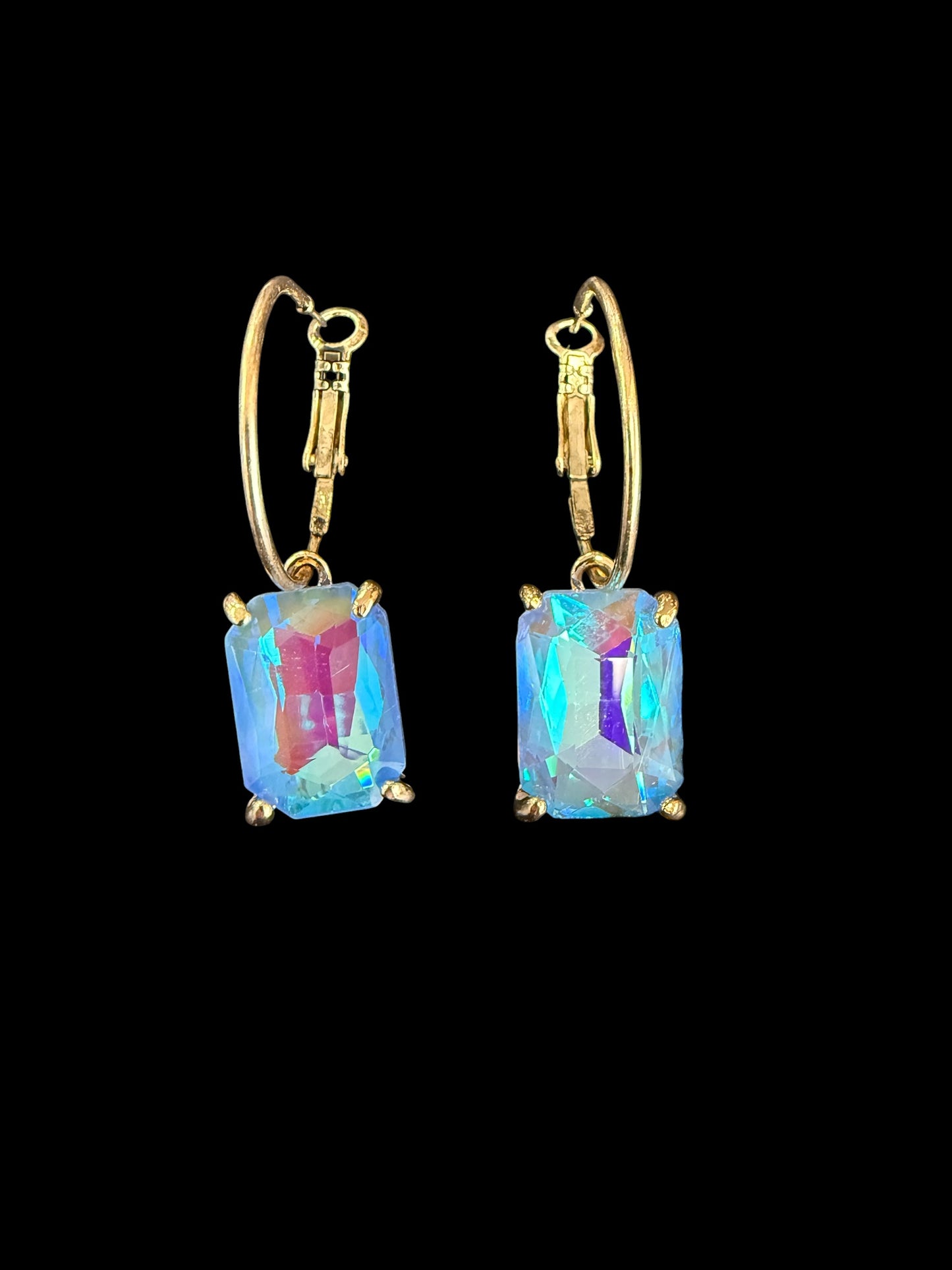 Alice Crystal Rectangle Earrings