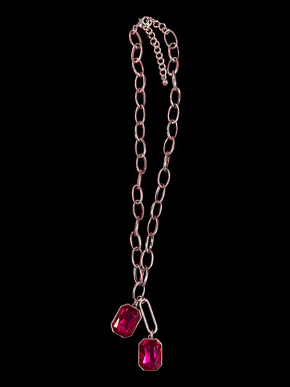 Alice  double stone necklace