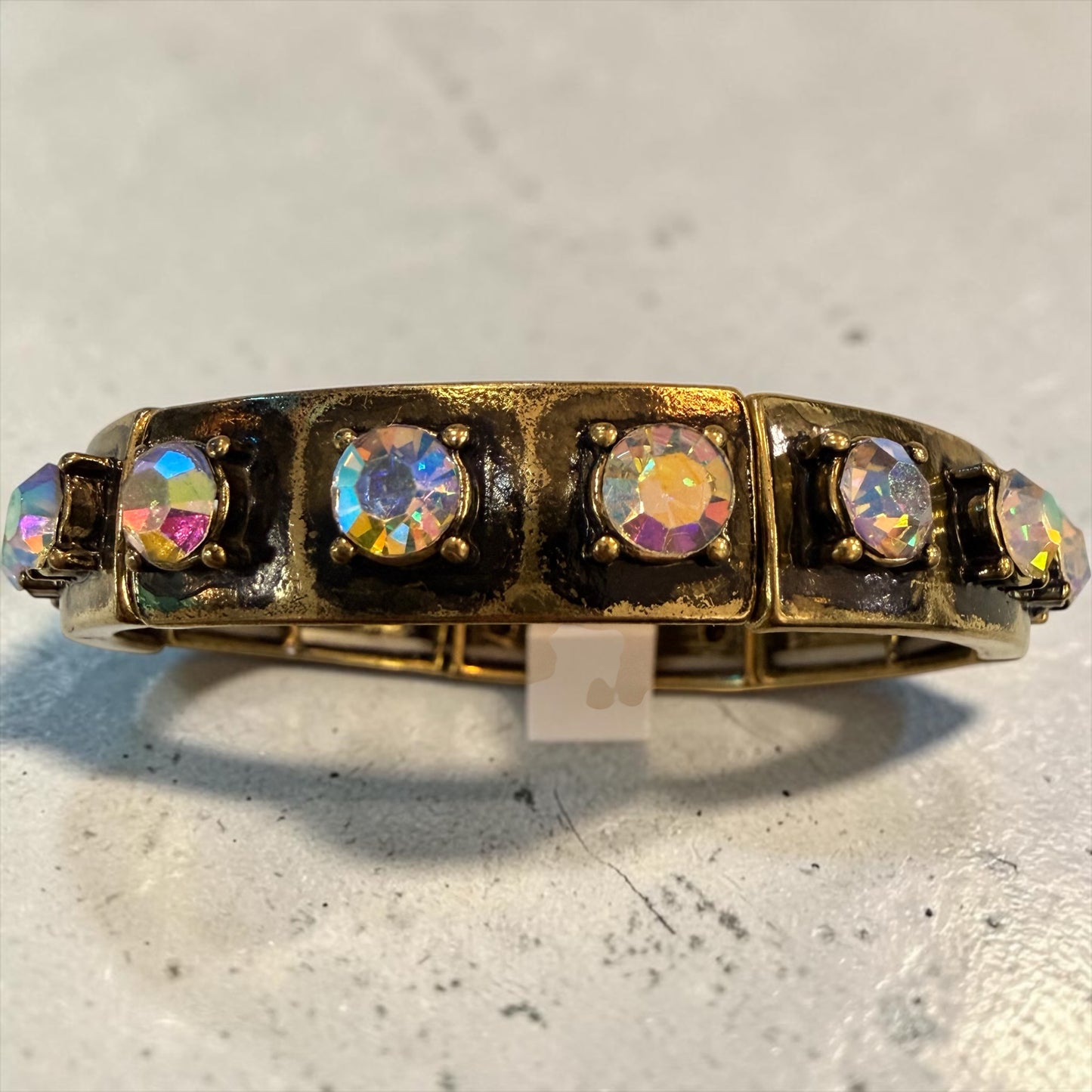Alice Gold Round Stone Stretch Bracelet
