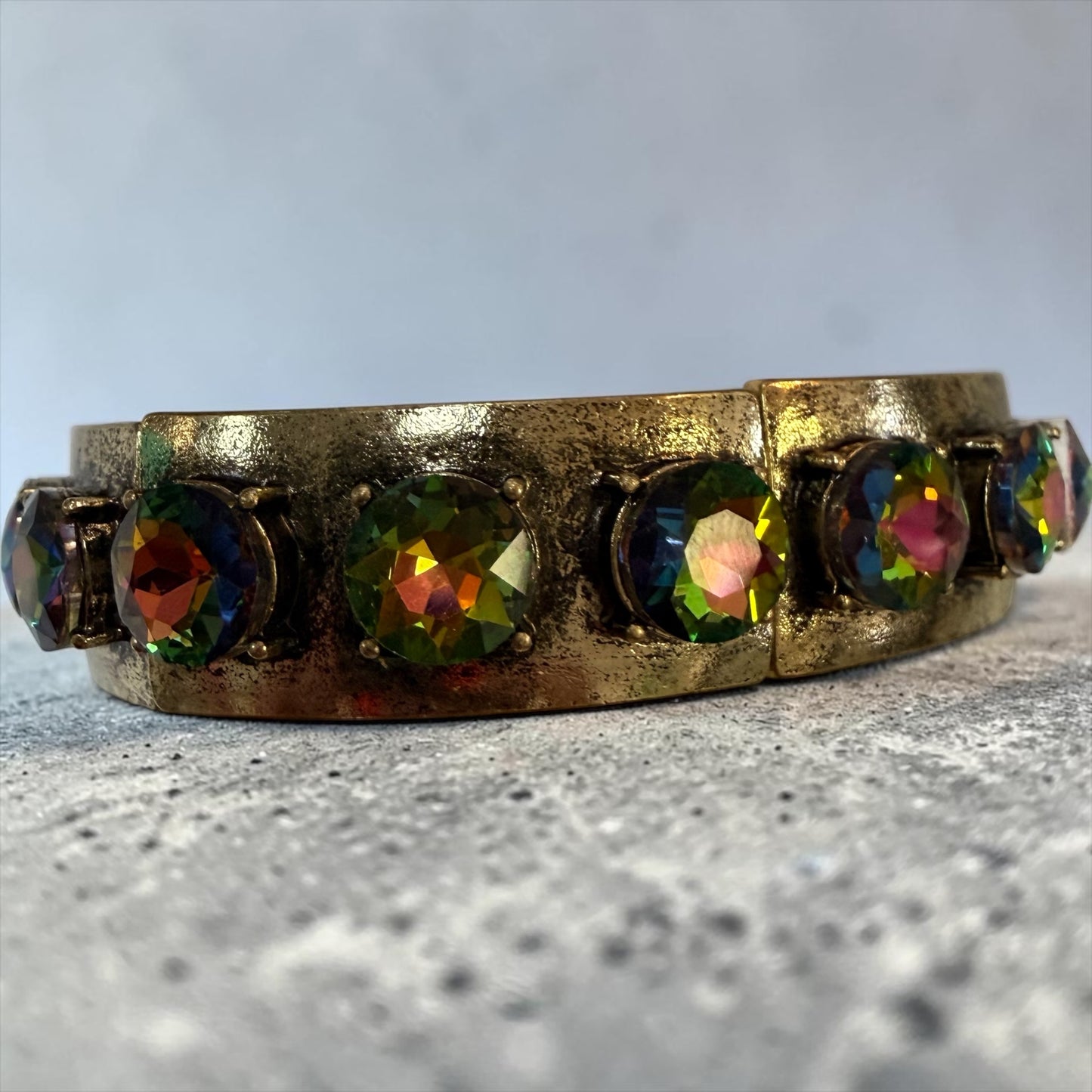 Alice Gold Volcano Stone Stretch Bracelet