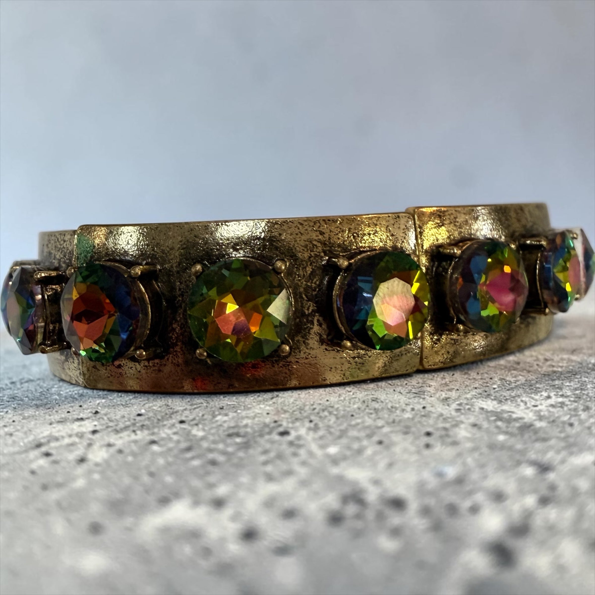 Alice Gold Volcano Stone Stretch Bracelet