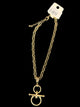 Alice Antique Gold Chunky Chain Horse Bit Necklace