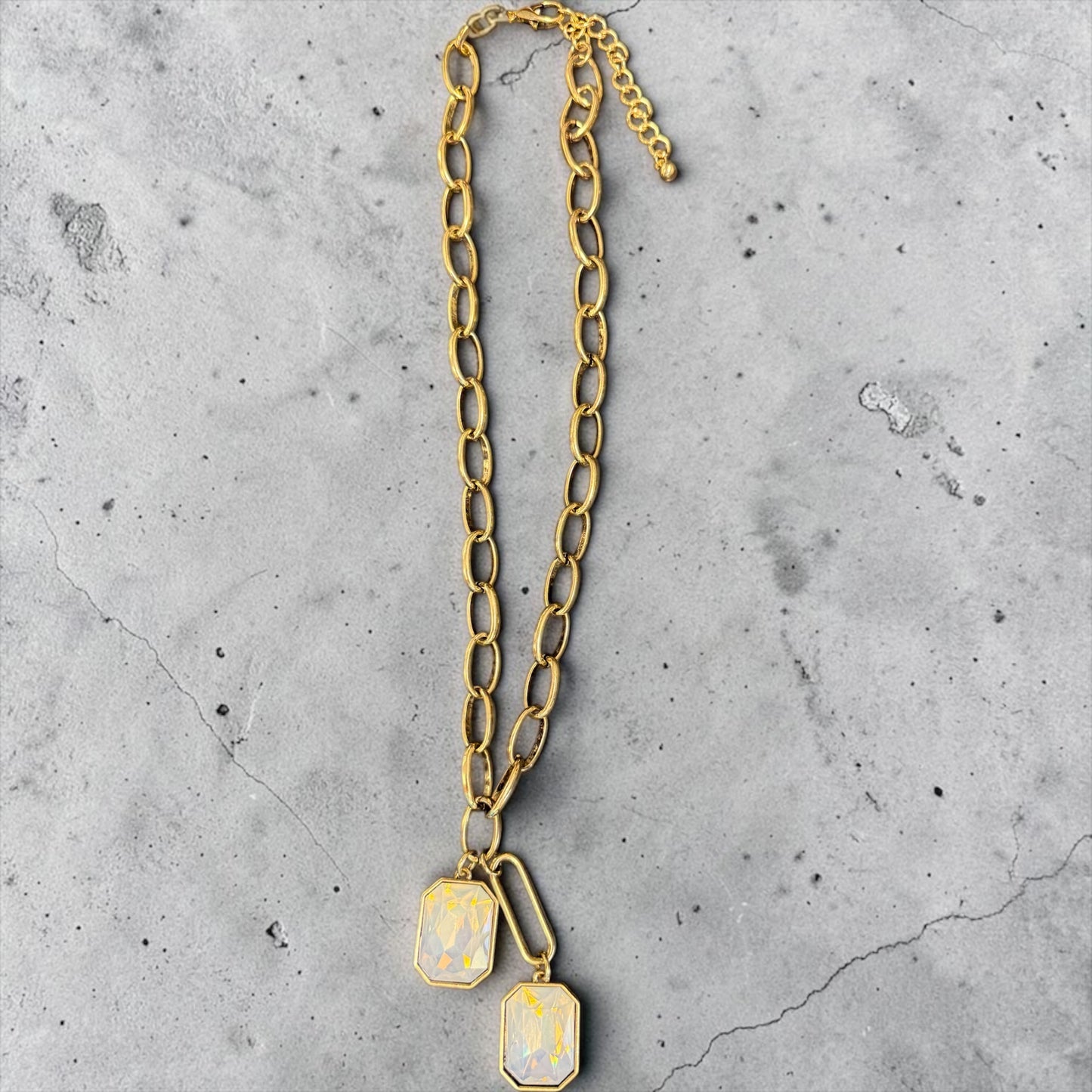 Alice  double stone necklace