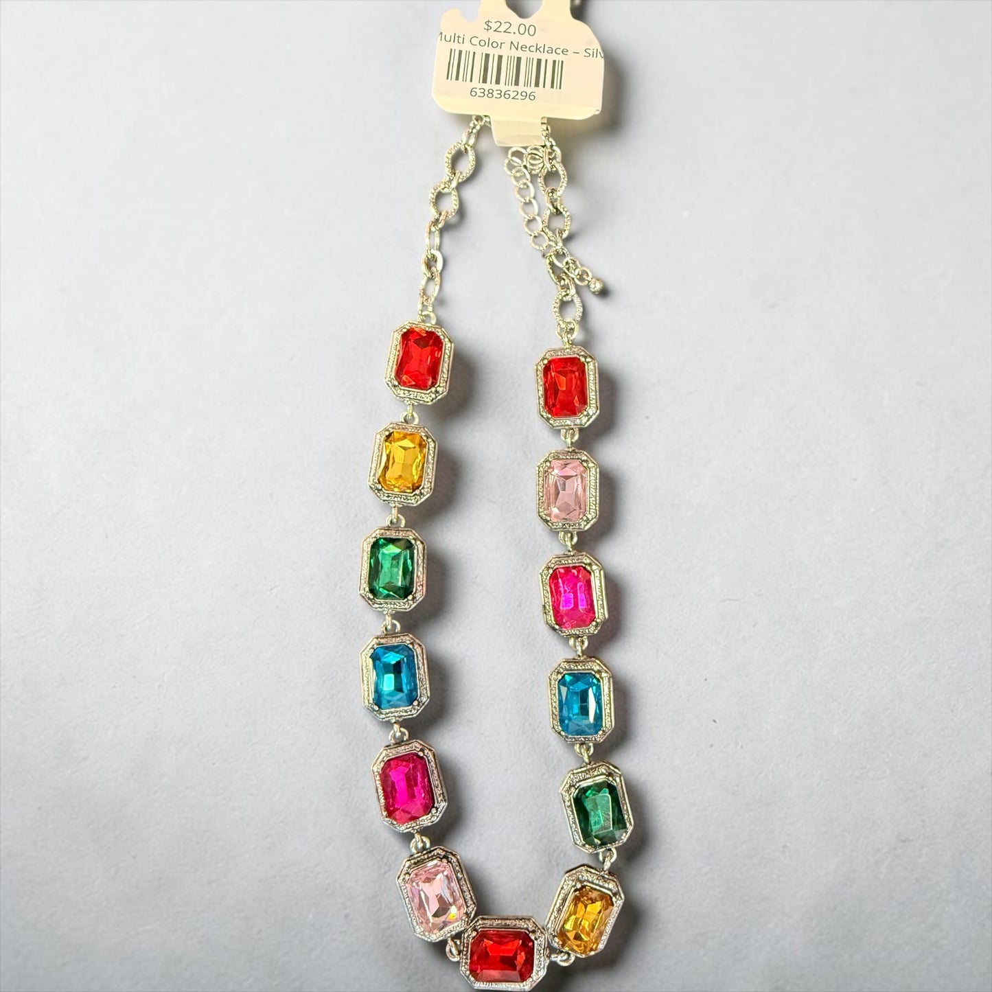Alice Multi Color Necklace – Silver