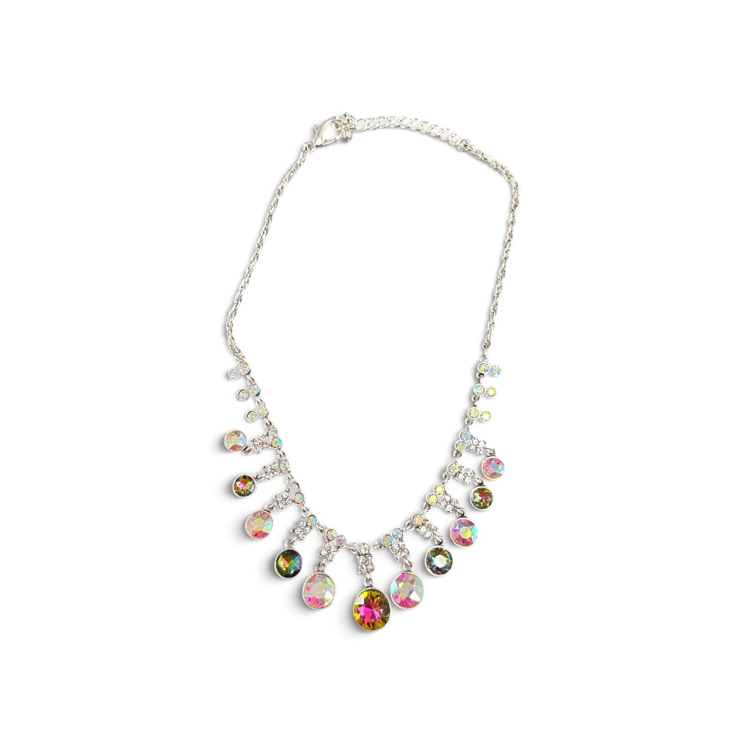 Alice  Small Crystal & Stone Collar Necklace