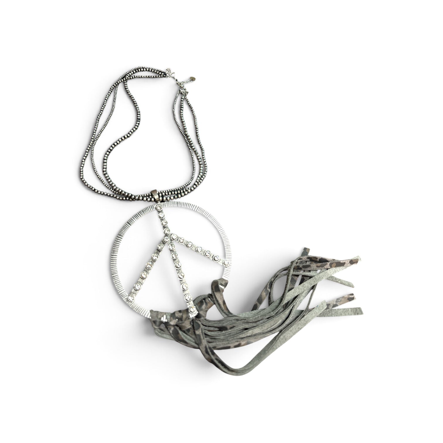 a rare bird Peace Fringe Necklace