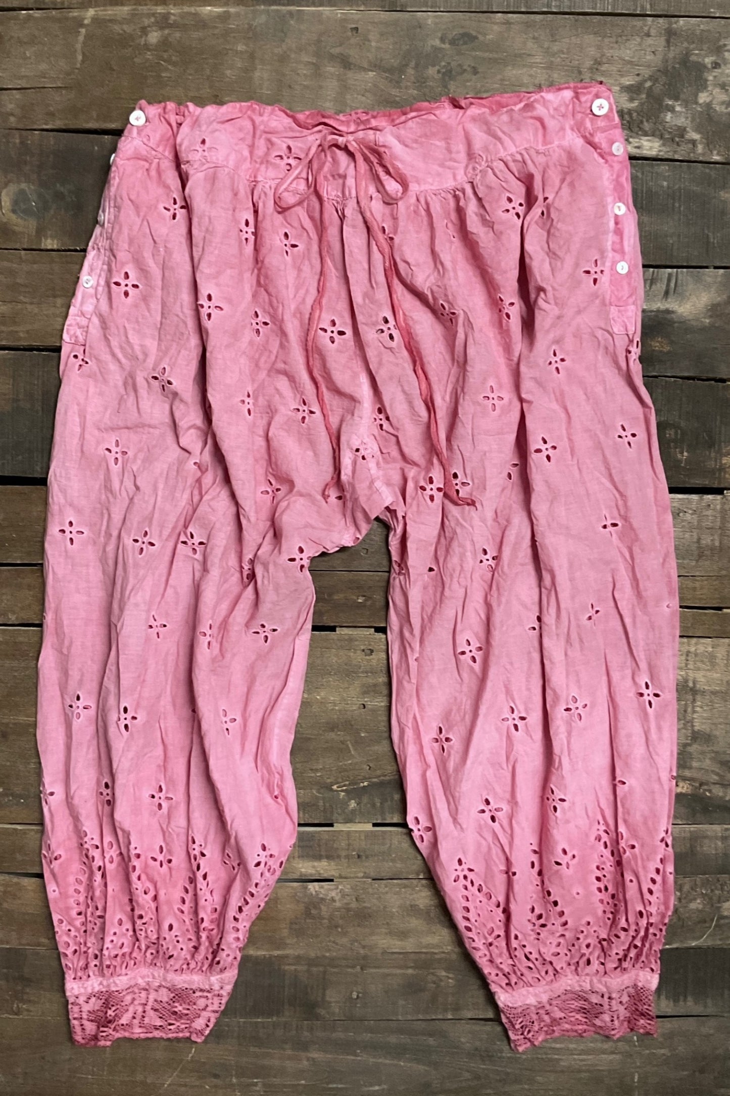Heirloom Eyelet Bloomers Petal Pink - Front